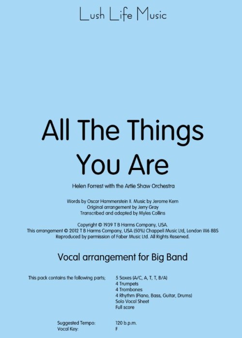 ALL THE THINGS YOU ARE (Vocal)